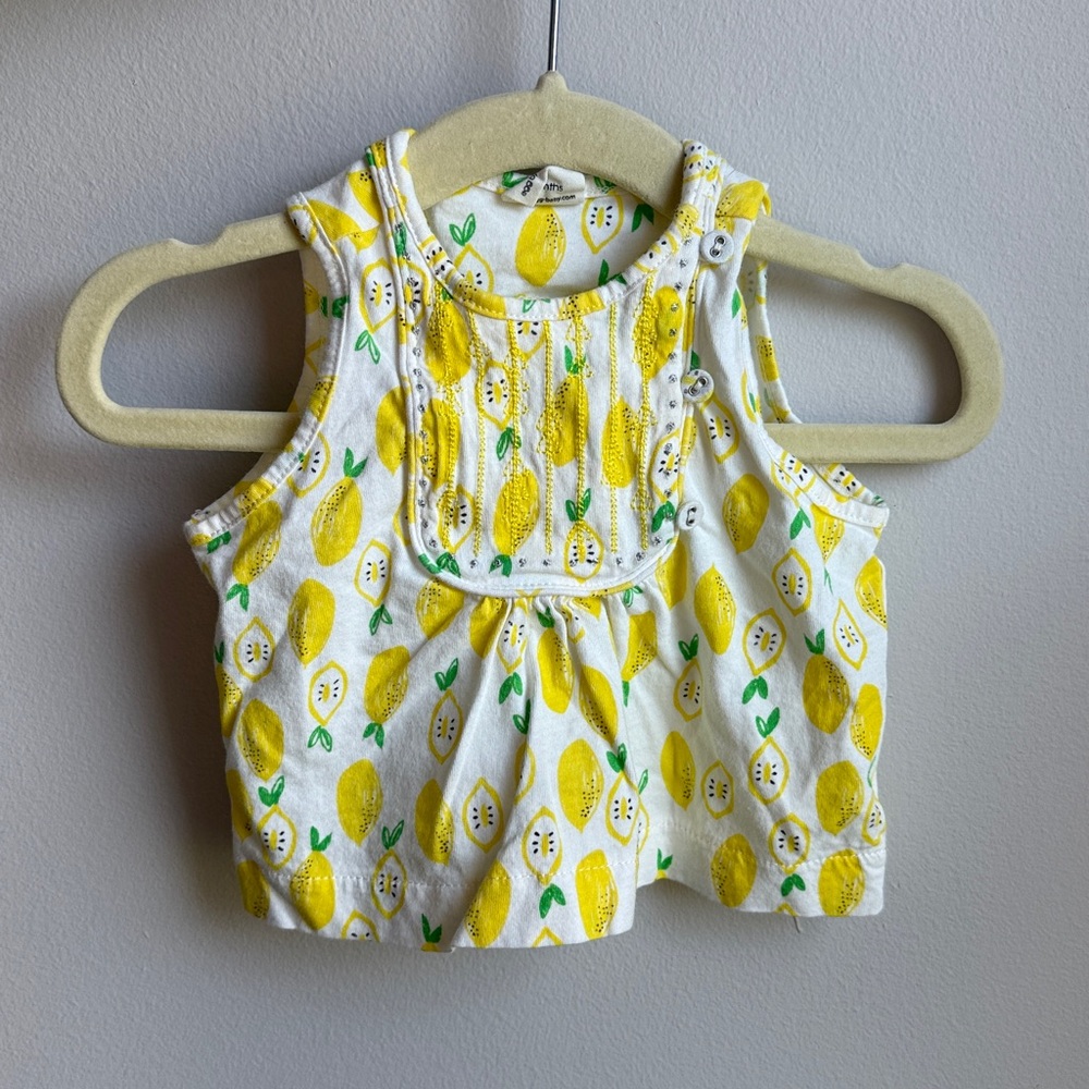 Lemon Print Baby Tank Top